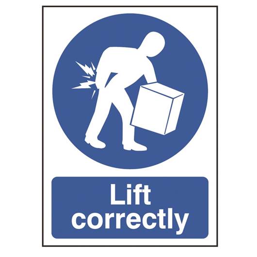 Picture of Lift Correctly Sign