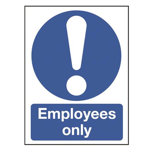 Picture of Employees Only Sign