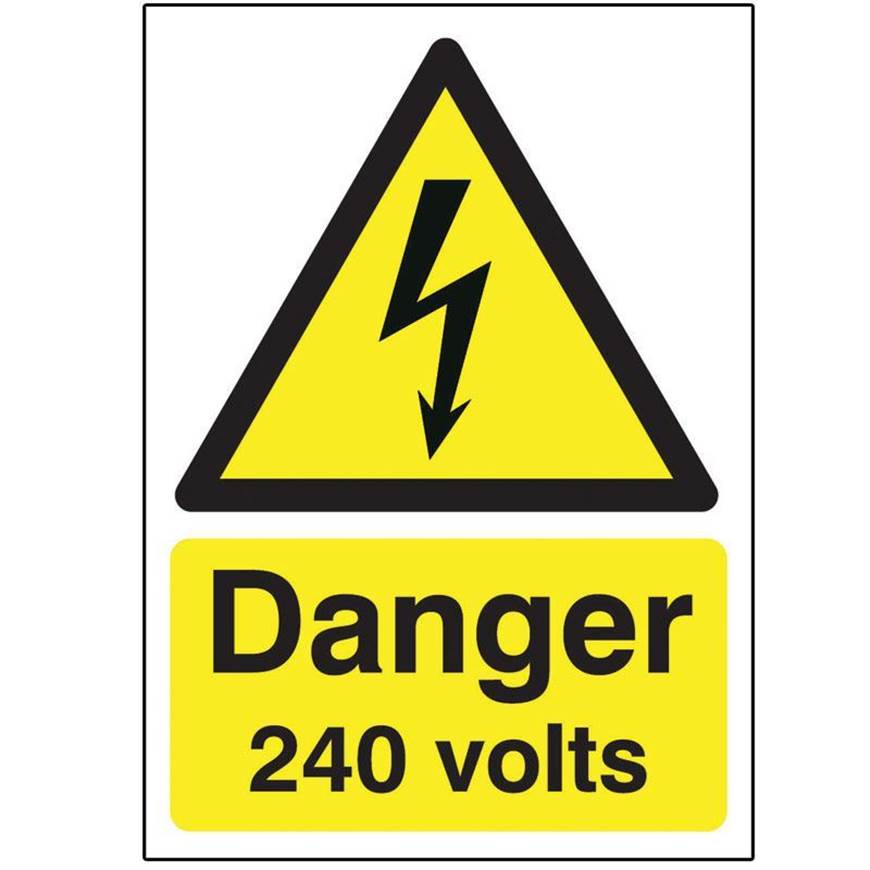 Picture of Danger 240 Volts Sign
